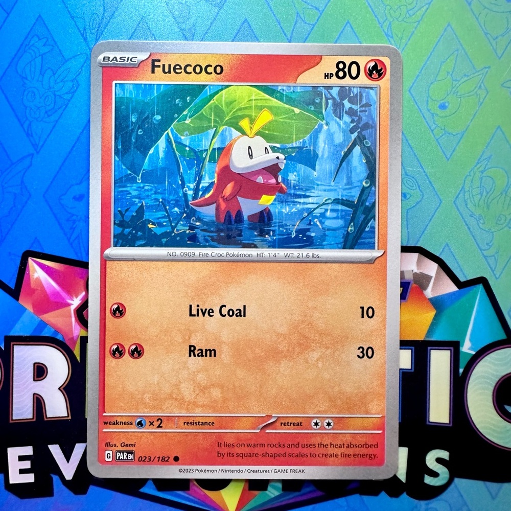 fuecoco (023/182) - common — pokémon: paradox rift